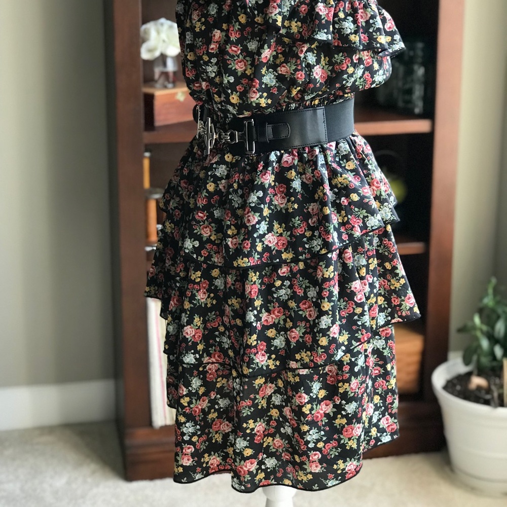 Deb Ruffled Strapless Floral Sundress Large - Picture 5 of 8